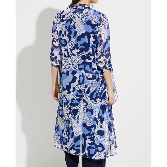 NEW JOSEPH RIBKOFF animal print cover-up in blue/vanilla - Picture 3 of 3